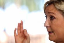 La présidente du Rassemblement national Marine Le Pen, le 28 mars 2019 à La Réunion