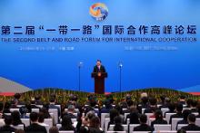 Le président chinois, Xi Jinping - ici le 27 avril 2019 près de Pekin - a annoncé la signature d'accords pour environ 60 milliards d'euros durant le sommet des "Nouvelles routes de la soie"
