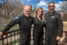 De gauche à droite, Dave Mackay, Beth Moses et Mike "Sooch" Masucci à Colorado Springs le 9 avril 2019