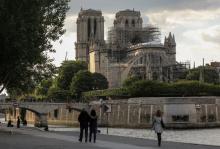 Vue générale de Notre-Dame de Paris le 29 avril 2019