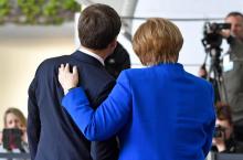 Le président français Emmanuel Macron et la chancelière allemande Angela Merkel à Berlin le 18 novembre 2018