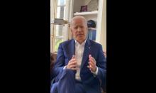 Capture d'écran de la vidéo postée par Joe Biden sur son compte Twitter le 3 avril 2019