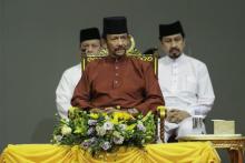 Le sultan de Brunei Hassanal Bolkiah à Bandar Seri Begawan, le 3 avril 2019