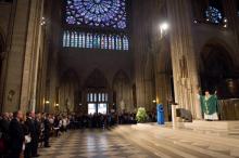Le cardinal André Vingt-Trois célèbre une messe en mémoire des victimes du 11-Septembre, le 11 septembre 2011 à Notre-Dame de Paris