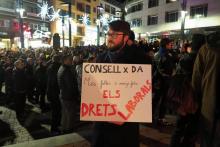 Manifestation à Andorre-la-Vieille pour dénoncer le système politique et électoral, le 16 janvier 2019 en Andorre