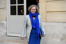 La ministre du Travail Muriel Pénicaud sort de l'Hôtel Matignon, le 29 avril 2019 à Paris