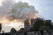 La cathédrale Notre-Dame de Paris frappée par un violent incendie, le 15 avril 2019
