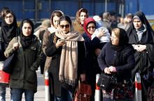 Des Iraniennes dans une rue de Téhéran, le 7 février 2018