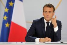 Le président Emmanuel Macron lors de sa conférence de presse à l'Elysée, le 25 avril 2019 à Paris