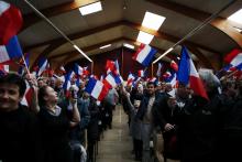 Réunion de campagne du Rassemblement national (RN) pour les élections européennes, le 9 février 2019 à Saint-Ebremond-de-Bonfosse