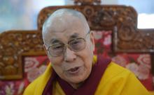Le dalaï lama, le 5 janvier 2017 à Bodhgaya