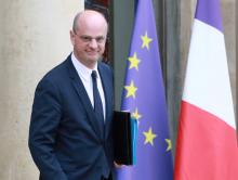 Le ministre de l'Éducation nationale Jean-Michel Blanquer, le 10 avril 2019 à la sortie de l'Elysée, à Paris
