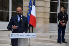 Le Premier ministre Edouard Philippe s'exprime devant la presse, le 29 avril 2019 à l'Hôtel Matignon, à Paris