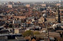 Une vue aérienne de Lille, le 30 mars 2017