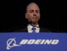 Dennis Muilenburg, patron de Boeing, le 29 avril 2019 à Chicago (Illinois)