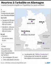 Cartographie des mystérieux meurtres à l'arbalète survenus en Allemagne