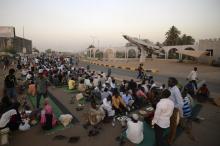 Sit-in de manifestants devant le QG de l'armée à Khartoum, le 7 mai 2019