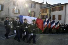 Les obsèques du gendarme Christian Rusig, tué lors d'un contrôle routier, le 30 novembre 2016 à Tarascon-sur-Ariège