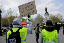 Manifestation de gilets jaunes le 13 avril 2019 à Paris