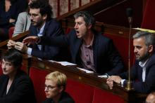 François Ruffin, député La France insoulmise (LFI) lors des débats de l'Assemblée nationale, à Paris, qui se sont conclus mardi 28 mai 2019 par l'adoption en 1ère lecture du projet de loi sur la fonct