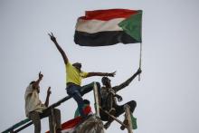 Des manifestants venus des montagnes de Nubie défilent à Khartoum, le 1er mai 2019