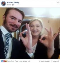 Marine Le Pen, son selfie avec le suprémaciste Ruuben Kaalep