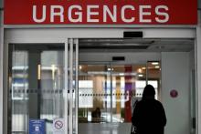 L'entrée des urgences d'un hôpital parisien le 11 janvier 2017