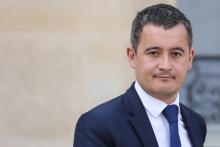 Gérald Darmanin quitte le palais de l'Elysée le 20 mars 2019