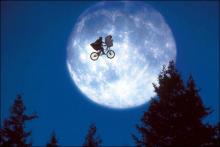 Scène d'E.T l'Extraterrestre de Steven Spielberg