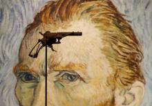 Le revolver que Vincent Van Gogh aurait utilisé pour mettre fin à ses jours exposé chez Drouot, le 14 juin 2019 à Paris avant sa mise aux enchères