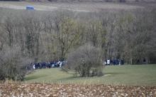 Des militants au projet d'enfouissement des déchets nucléaires à Bure (Meuse), le 4 mars 2018