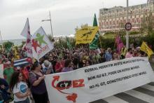 Manifestation d'opposants au sommet du G7, le 13 juillet 2019 à Biarritz