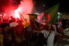 Des supporters algériens à Bordeaux après la qualification de leur équipe en finale de la CAN, le 14 juillet 2019