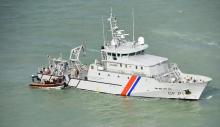 La Marine nationale porte secours à une embarcation de migrants le 5 août 2019