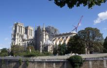 Le chantier de reconstruction de Notre-Dame de Paris, le 19 août 2019