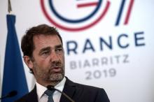 Le ministre de l'Intérieur Christophe Castaner, le 20 août 2019 lors d'une visite à Biarritz avant le sommet du G7