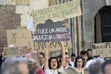 Manifestation de soutien au maire de Langouët, Daniel Cueff, le 22 août 2019 à Rennes