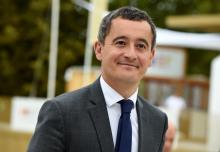 Le ministre des Comptes publics Gérald Darmanin arrive à l'université d'été du Medef, le 29 août 2019 dans l'ouest de Paris