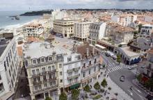 Le centre-ville de Biarritz (Sud-Ouest), le 17 juillet 2009
