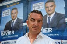Le sénateur RN de Marseille Stéphane Ravier pose le 13 juin 2017 à Marseille