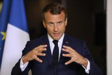 Le président français Emmanuel Macron à New York le 24 septembre 2019