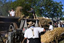 Des agriculteurs à la 800ème édition de la foire de Beaucroissant, en Isère, le 13 septembre 2019