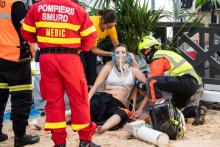 Un exercice de secours aux "JO des pompiers", à La Rochelle le 13 septembre 2019