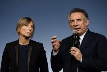 Francois Bayrou et Marielle de Sarnez lors du congrès du MoDem le 17 décembre 2017 à Paris
