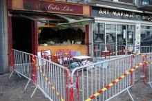 Le bar "Au Cuba Libre" après un incendie qui a fait 14 morts, le 6 août 2016 à Rouen
