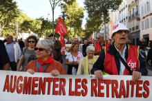 Des retraités manifestent le 8 octobre 2019 à Marseille pour réclamer une hausse des pensions