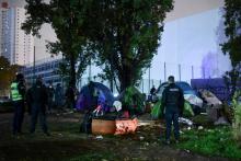 Opération d'évacuation de migrants le 7 novembre 2019 à Paris
