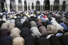 Prière à la Grande mosquée de Paris le 15 juin 2018