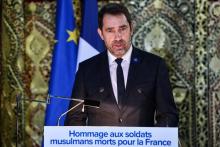 Le ministre de l'Intérieur Christophe Castaner s'exprime à la Grande Mosquée de Paris le 7 novembre 2019