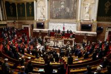 Minute de silence à l'Assemblée à Paris le 5 novembre 2019 en hommage au militaire français Ronan Pointeau tué au Mali